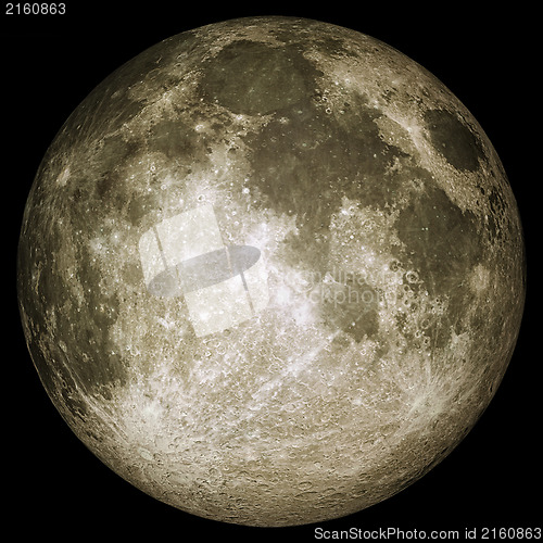 Image of Full moon with surface details 