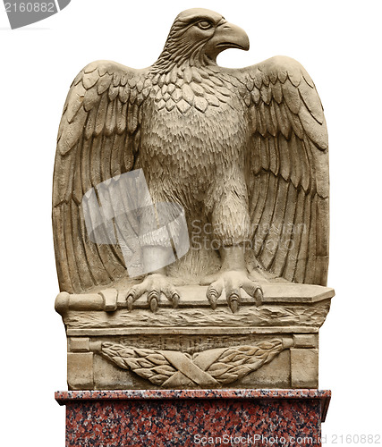 Image of Antique statue - eagle with a sword