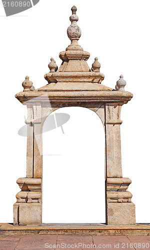 Image of Stone arch isolated over white