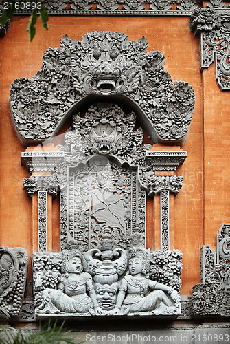 Image of Detail of Balinese carved relief