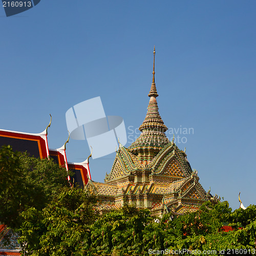 Image of Rich decorated temple in Bangkok, Thailand