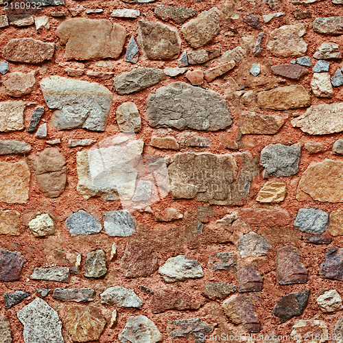 Image of Seamless natural different size stones wall