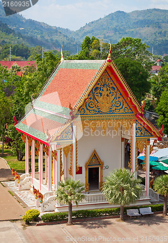 Image of Old building - part of Buddhist temple complex. Thailand.