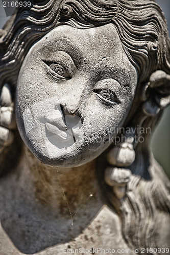 Image of Face of female statue