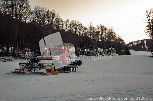 Image of snow grooming machine