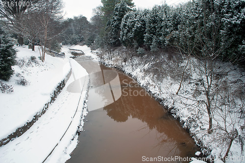 Image of winter scene on the creek