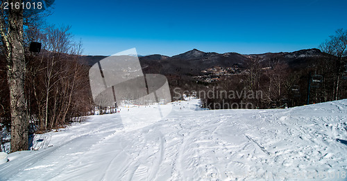 Image of blue ridge mountains landscape in snow