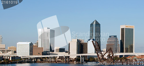 Image of Jacksonville florida skyline and the St Johns River downtown