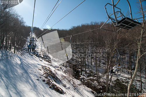 Image of blue ridge mountains landscape in snow