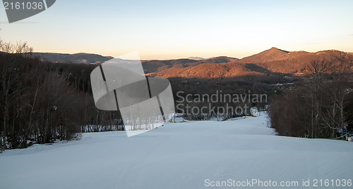 Image of blue ridge mountains landscape in snow