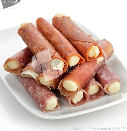 Image of Meat And Salami Rolls With Cheese