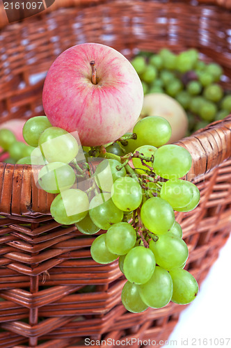 Image of apples and grapes