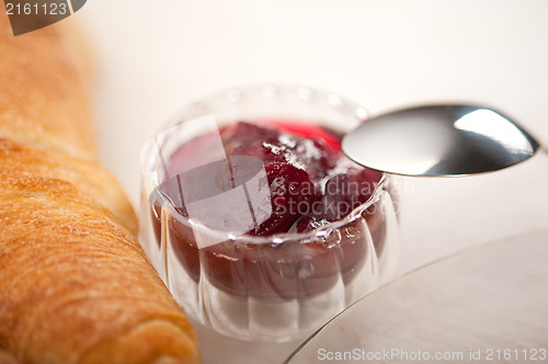 Image of berry jam bowl closeup