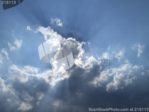 Image of Blue sky, white clouds