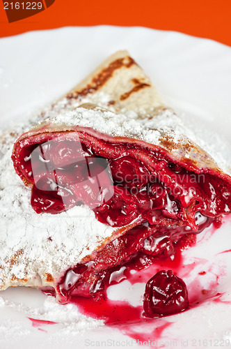 Image of pancakes with cherries