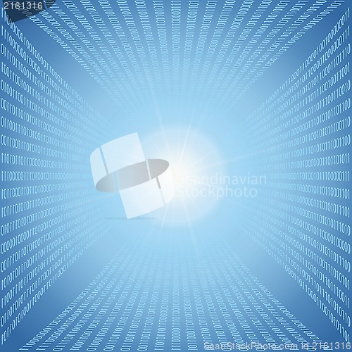 Image of Abstract binary code background. Vector illustration.