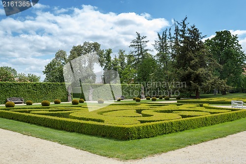 Image of garden in famous Baroque chateau Jaromerice nad Rokytnou