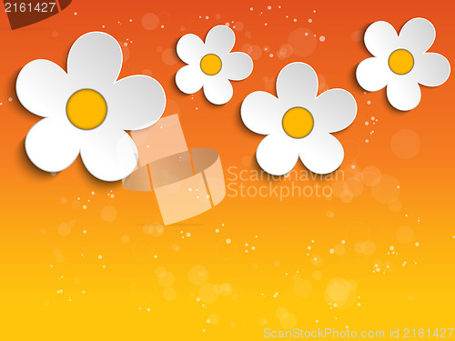 Image of Beautiful Spring White Flowers Background 