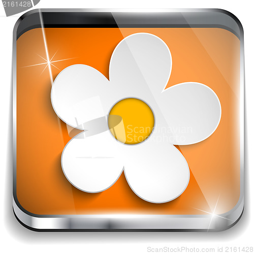 Image of Spring Flower in Smartphone Application Box