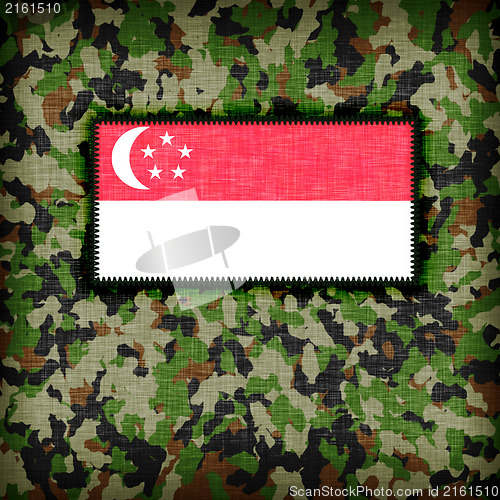 Image of Amy camouflage uniform, Singapore