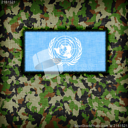 Image of Amy camouflage uniform, UN