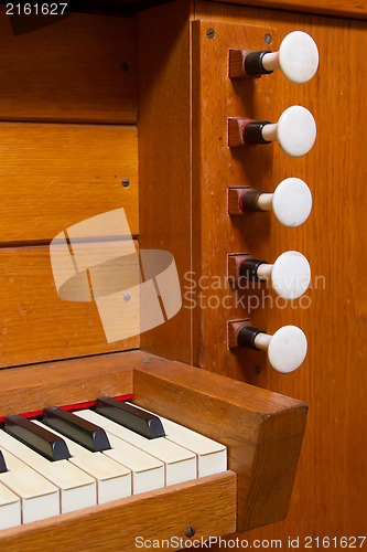 Image of Organ knobs blank labels