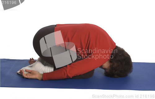 Image of woman stretching