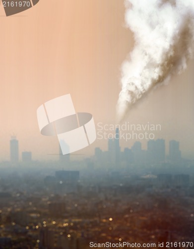 Image of atmospheric air pollution from factory