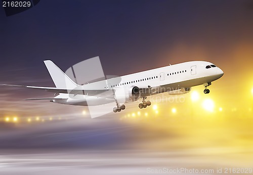 Image of plane in snowstorm