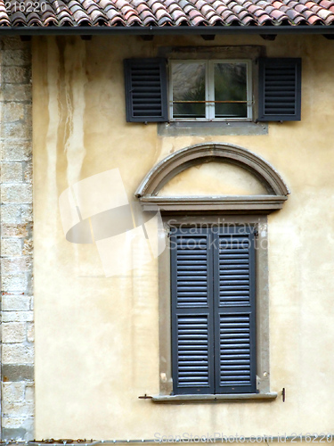 Image of Old vintage window and roof