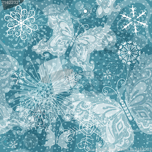 Image of Christmas silvery seamless pattern