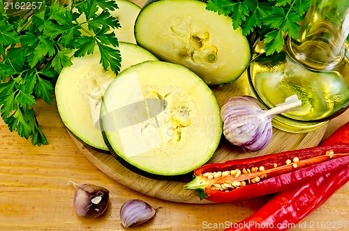 Image of Zucchini with vegetables and spices