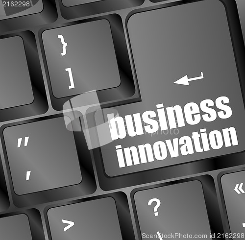 Image of business innovation - business concepts on computer keyboard