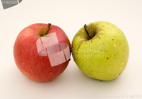 Image of Red and green apples