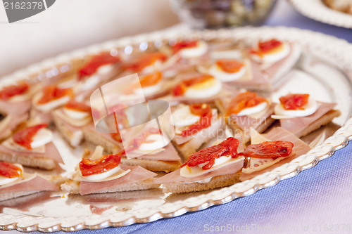 Image of Various Italian Appetizers on Table
