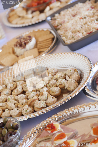 Image of Various Italian Appetizers on Table