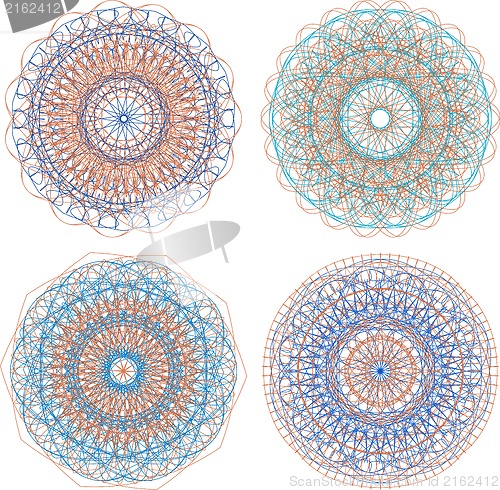 Image of A set of beautiful mandalas and lace circles