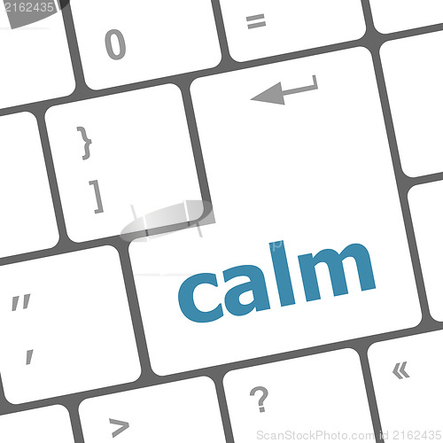 Image of calm key on computer keyboard
