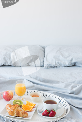 Image of Healthy breakfast in bed