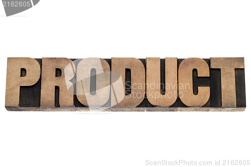 Image of product word in wood type