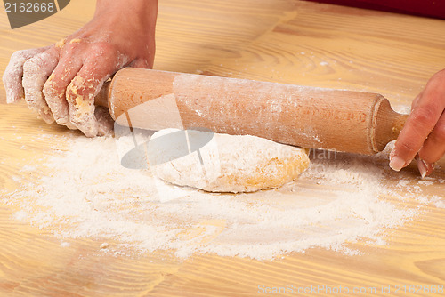 Image of Working on dough