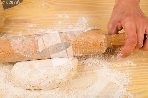 Image of Working with a rolling pin