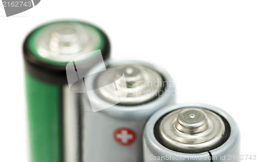 Image of Three batteries close up