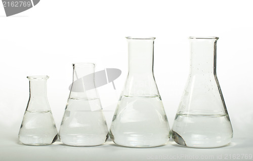 Image of Empty glass laboratory utensils