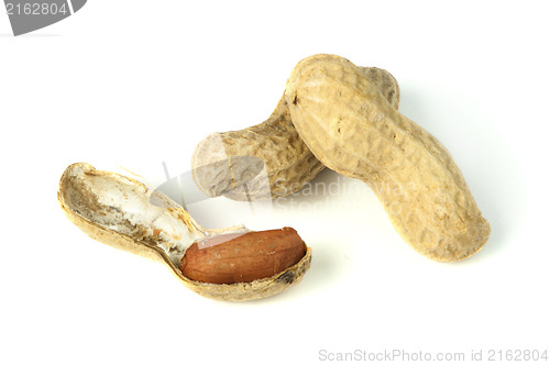 Image of Raw peanuts in shells and shelled peanuts