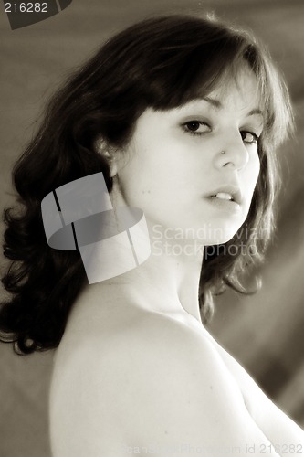 Image of Sepia nude woman