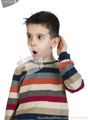 Image of Child listening with ear