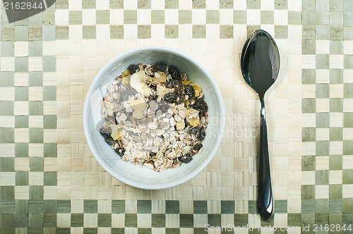 Image of Muesli breakfast in a bowl