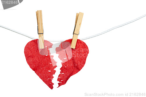 Image of Paper Heart divided into two parts
