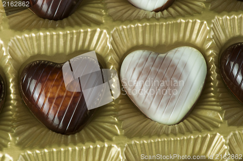 Image of Chocolates in the shape of hearts